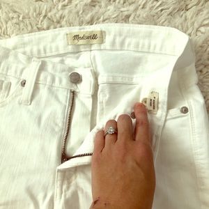 Madewell 9 inch high-rise  white skinny jeans